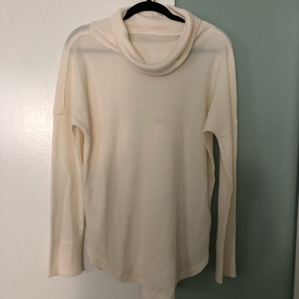 NWT Anthropologie Off White Thermal Turtleneck M